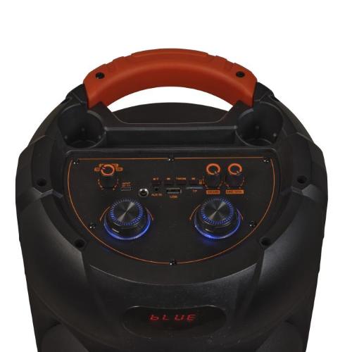 DENVER BPS-459 ALTOPARLANTE BLUETOOTH PER FESTE CON LUCE LED E 2 WOOFER DA 8 "