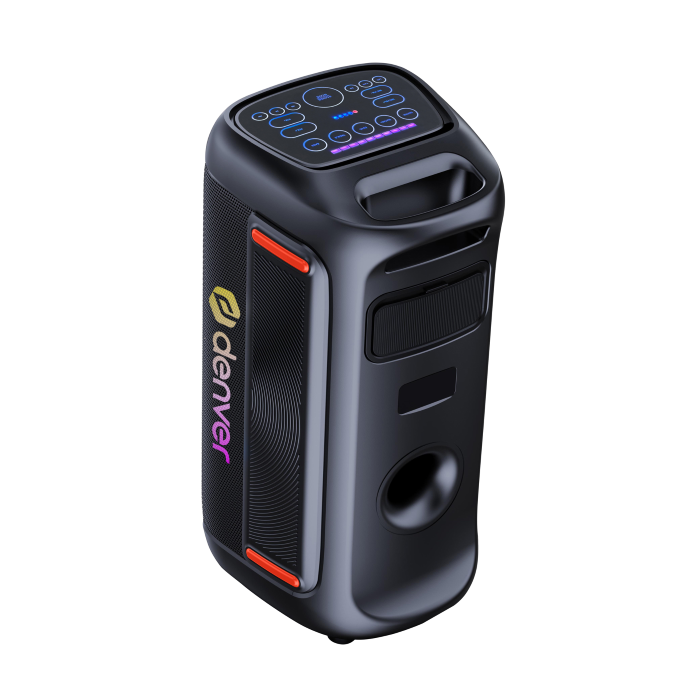 DENVER BPS-370 ALTOPARLANTE BLUETOOTH PER FESTE CON FUNZIONE LUCE E 2 WOOFER DA 6.5"    