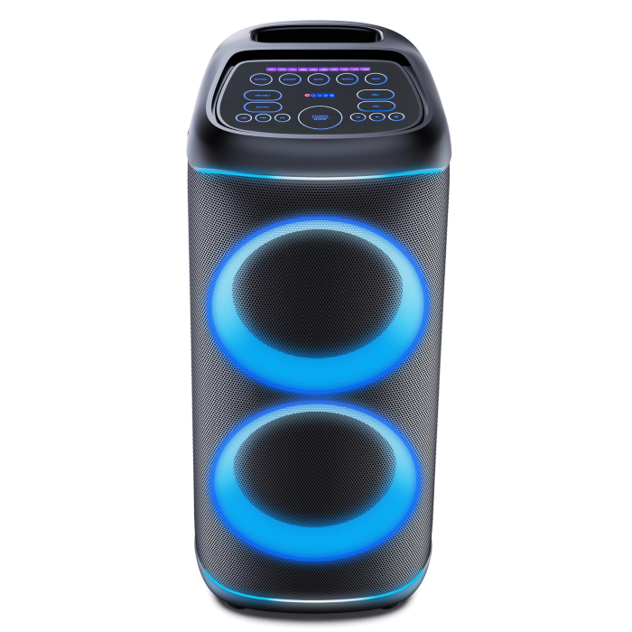 DENVER BPS-470 ALTOPARLANTE BLUETOOTH PER FESTE CON LUCE LED E 2 WOOFER DA 10"